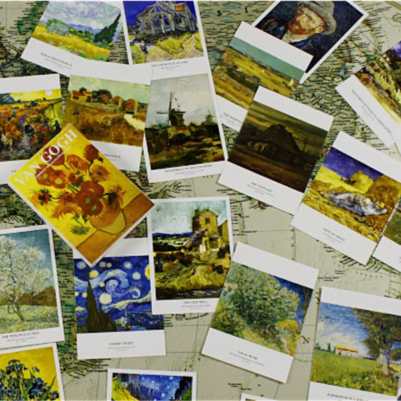 ポストカード 30 枚 プリント絵画ゴッホひまわり 壁装飾ポストカード
